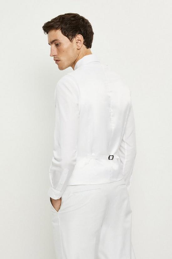 Burton Tailored Fit Pale Grey Cotton Stretch Waistcoat 3