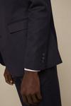 Burton Tailored Fit Navy Cotton Stretch Suit Jacket thumbnail 5