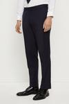 Burton Tailored Fit Navy Cotton Stretch Suit Trousers thumbnail 1