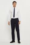 Burton Tailored Fit Navy Cotton Stretch Suit Trousers thumbnail 2