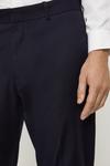 Burton Tailored Fit Navy Cotton Stretch Suit Trousers thumbnail 4