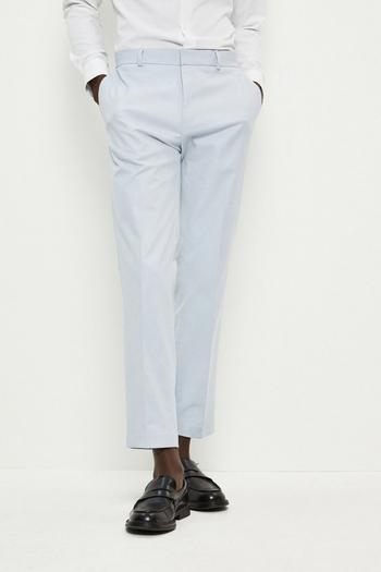 Related Product Tailored Fit Blue Cotton Stretch Suit Trousers