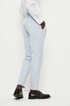 Burton Tailored Fit Blue Cotton Stretch Suit Trousers thumbnail 3