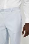 Burton Tailored Fit Blue Cotton Stretch Suit Trousers thumbnail 4