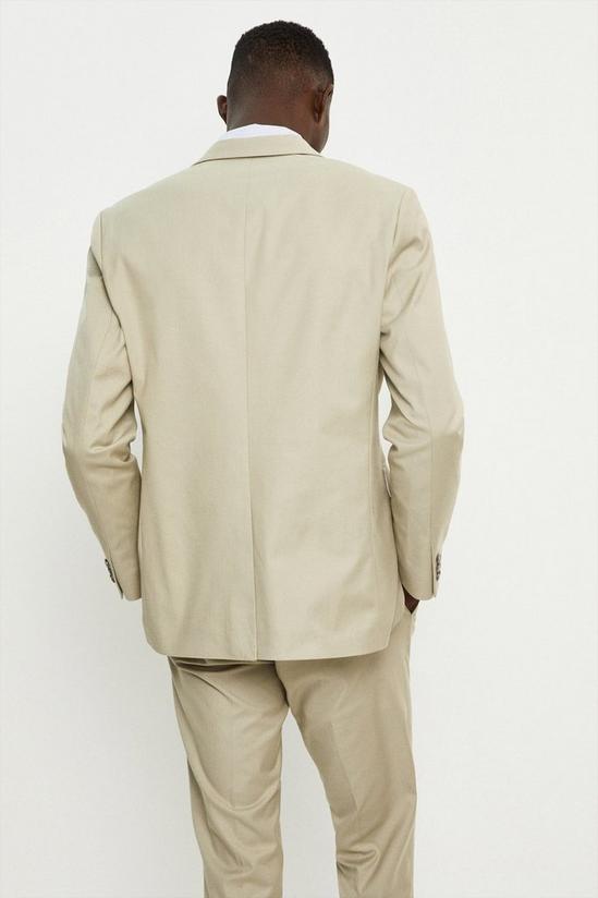 Burton Slim Fit Stone Cotton Stretch Suit Jacket 3