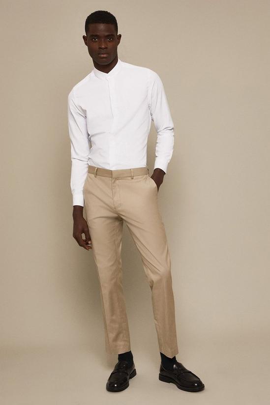 Burton Slim Fit Stone Cotton Stretch Suit Trousers 2