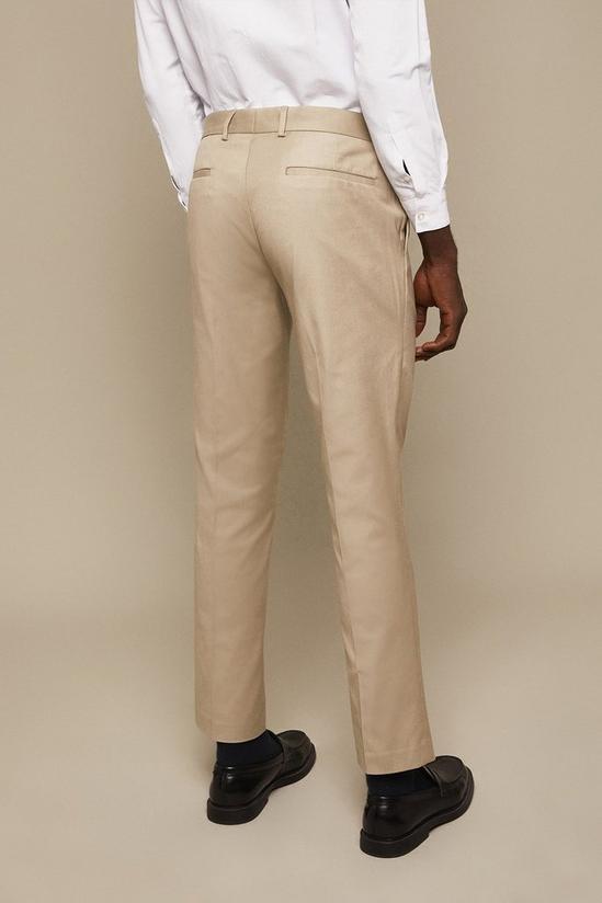 Burton Slim Fit Stone Cotton Stretch Suit Trousers 3