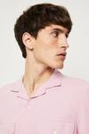 Burton Pink Slim Fit Revere Short Sleeve Shirt thumbnail 4