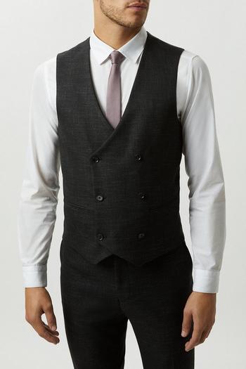 Related Product Slim Fit Black Textured Suit Waistcoat