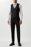 Burton Slim Fit Black Textured Suit Waistcoat thumbnail 2