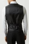 Burton Slim Fit Black Textured Suit Waistcoat thumbnail 3
