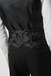Burton Slim Fit Black Textured Suit Waistcoat thumbnail 5