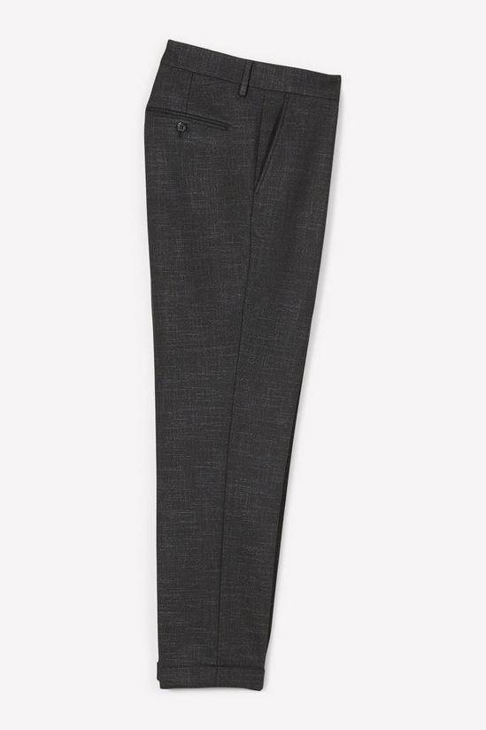 Burton Slim Fit Black Textured Suit Trousers 5