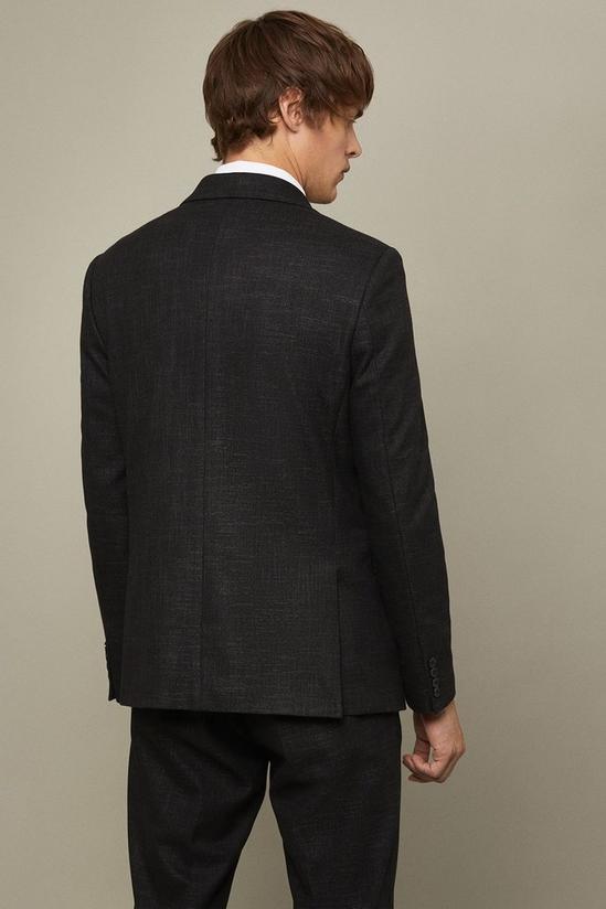 Burton Slim Fit Black Textured Suit Jacket 3