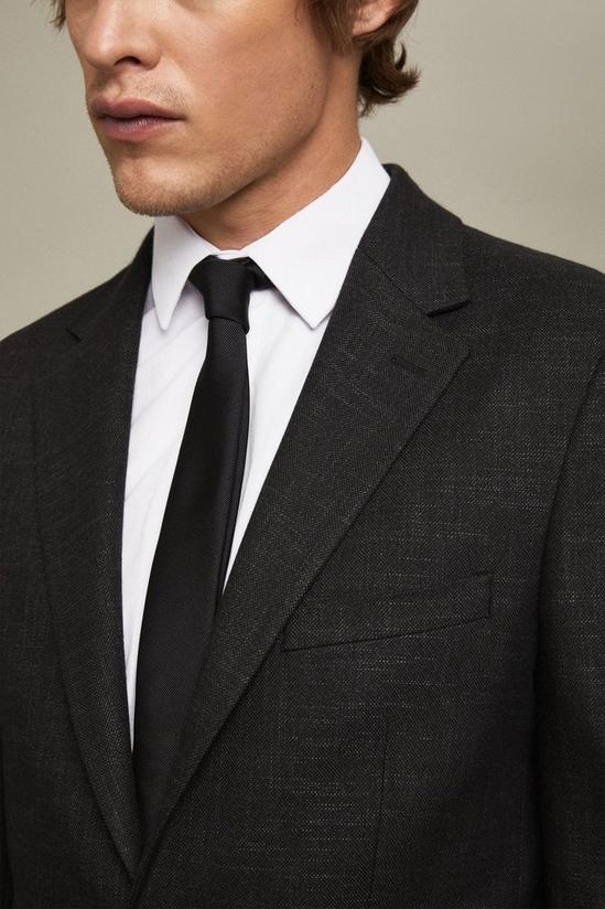 Burton Slim Fit Black Textured Suit Jacket 4