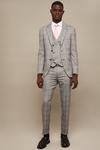 Burton Slim Fit Grey Highlight Check Suit Waistcoat thumbnail 2