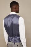 Burton Slim Fit Grey Highlight Check Suit Waistcoat thumbnail 3