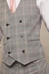 Burton Slim Fit Grey Highlight Check Suit Waistcoat thumbnail 5