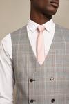 Burton Slim Fit Grey Highlight Check Suit Waistcoat thumbnail 6