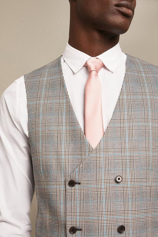 Burton Slim Fit Grey Highlight Check Suit Waistcoat 6
