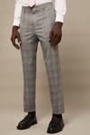 Burton Slim Fit Grey Highlight Check Suit Trousers thumbnail 1