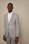 Burton Slim Fit Grey Highlight Check Suit Jacket thumbnail 4