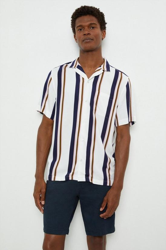 Burton White Short Sleeve Stripe Shirt 1