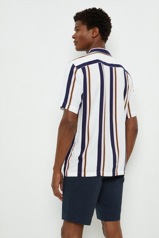 Burton White Short Sleeve Stripe Shirt 3