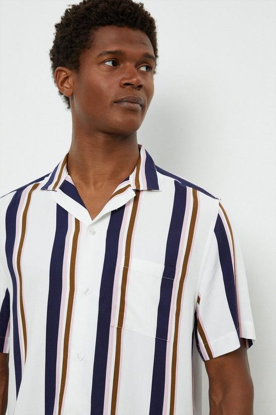 Burton White Short Sleeve Stripe Shirt 4