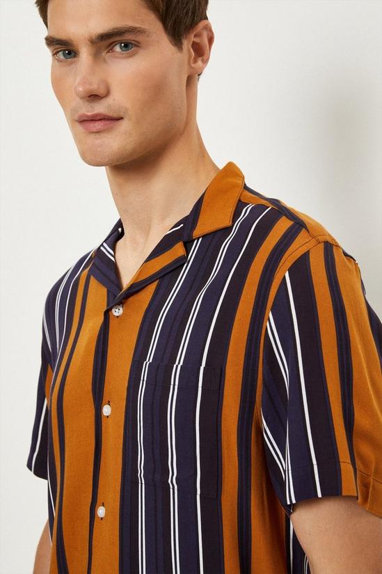Burton Camel Short Sleeve Stripe Shirt 4