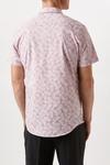 Burton Pink Slim Fit Printed Shirt thumbnail 3