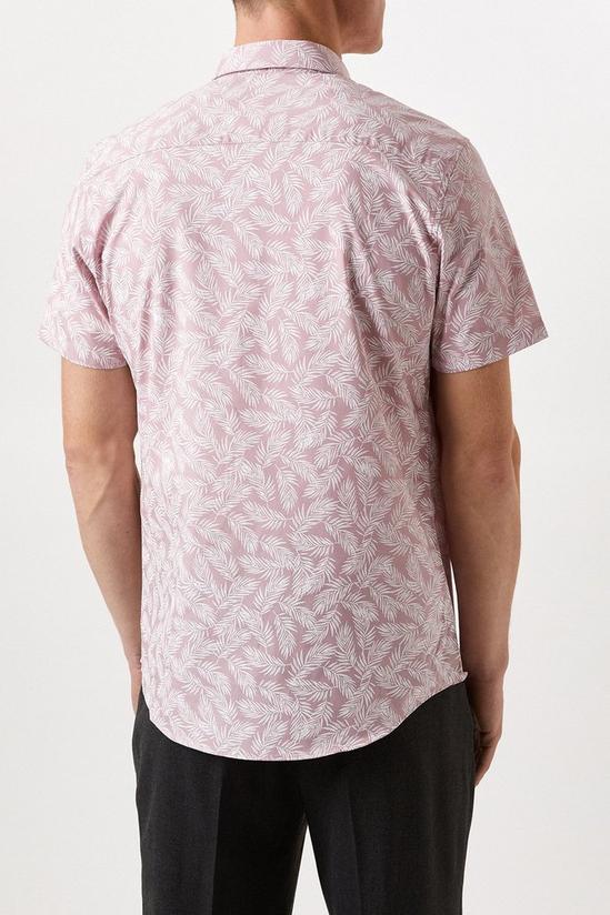 Burton Pink Slim Fit Printed Shirt 3
