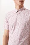Burton Pink Slim Fit Printed Shirt thumbnail 4