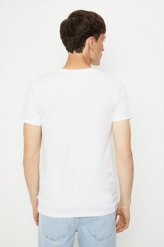 Burton Muscle Fit White Form Chest Print T-shirt 3