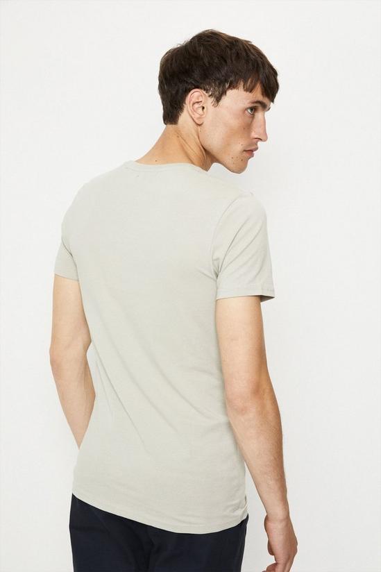 Burton Muscle Fit Grey Nouveau Print T-shirt 3