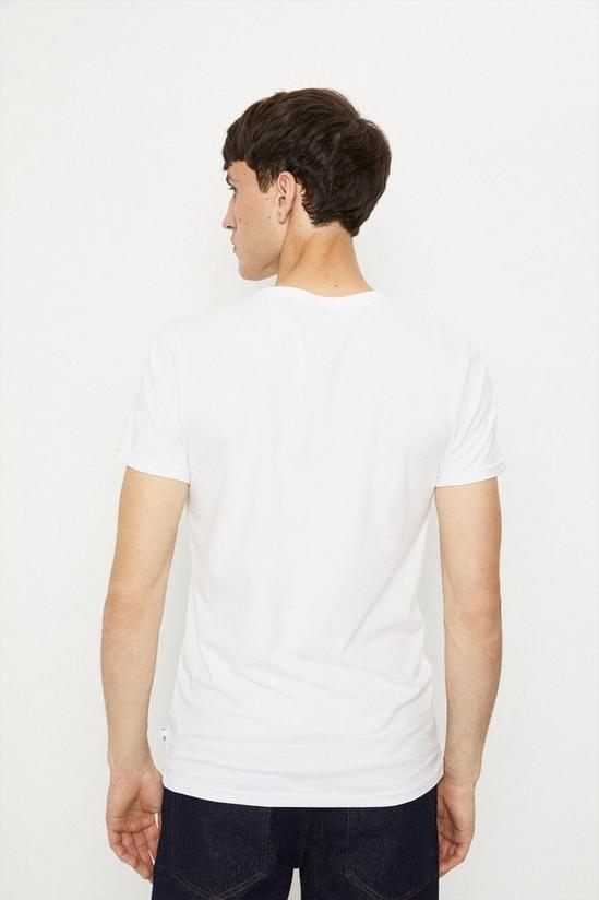 Burton Muscle Fit White Fluidity Print T-shirt 3