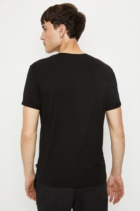 Burton Slim Fit Black Chest Print T-shirt 3