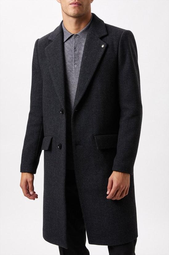 Burton Twill Wool Blend Overcoat 1