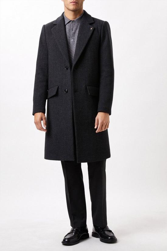 Burton Twill Wool Blend Overcoat 2