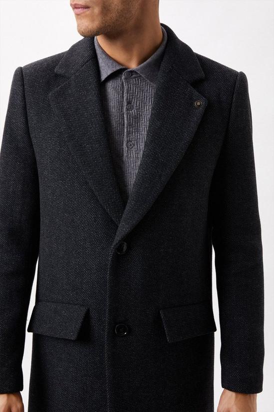 Burton Twill Wool Blend Overcoat 4
