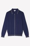 Burton Pure Cotton Blue Tipped Long Sleeve Zip Knitted Shirt thumbnail 5
