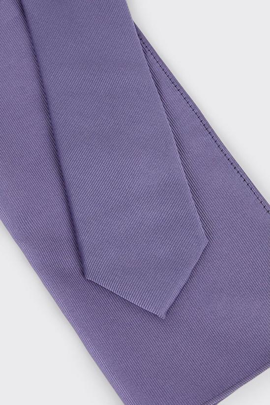 Burton Purple Tie And Pocket Square Set 3