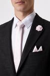Burton Slim Pink Wedding Paisley Tie Set With Lapel Pin thumbnail 1