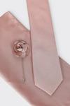 Burton Wedding Plain Tie Set With Matching Lapel Pin thumbnail 4