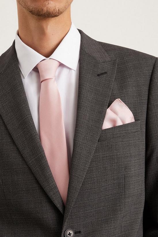 Burton Slim Light Pink Tie And Pocket Square Set 1
