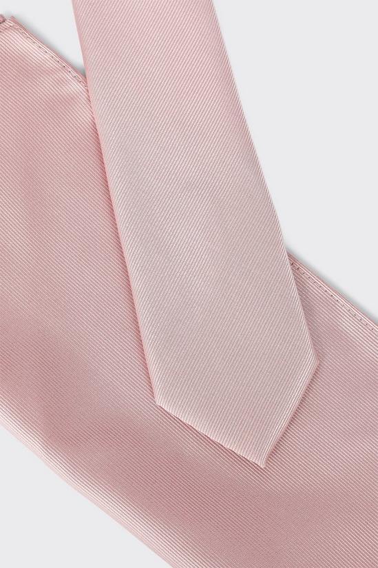 Burton Slim Light Pink Tie And Pocket Square Set 4