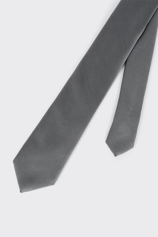 Burton Slim Fit Silver Grey Tie 2