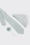Burton Slim Mint Wedding Paisley Tie Set With Lapel Pin thumbnail 2