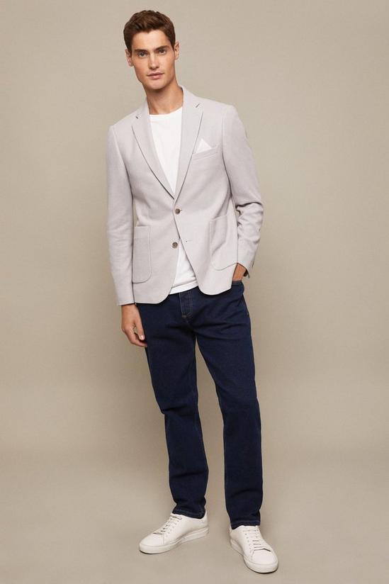 Suits | Slim Fit Grey Patch Pocket Blazer | Burton