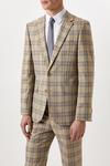 Burton Slim Fit Neutral Highlight Check Suit Jacket thumbnail 1